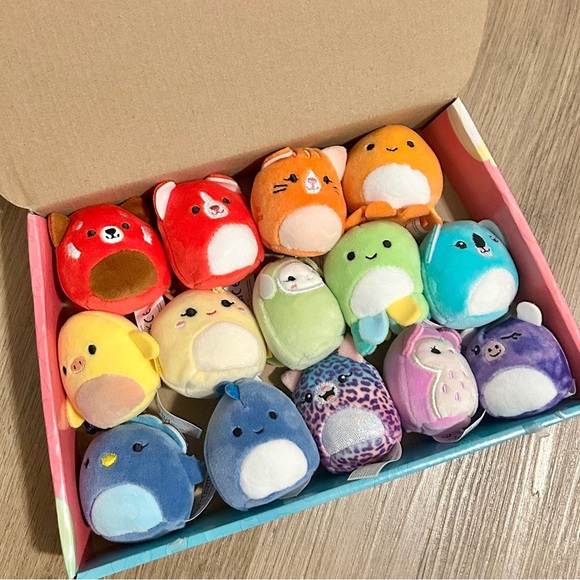 Squishville Mini Squishmallows Besties Multipack – 14 Rainbow 2-Inch Plush Toys - Picture 1 of 16
